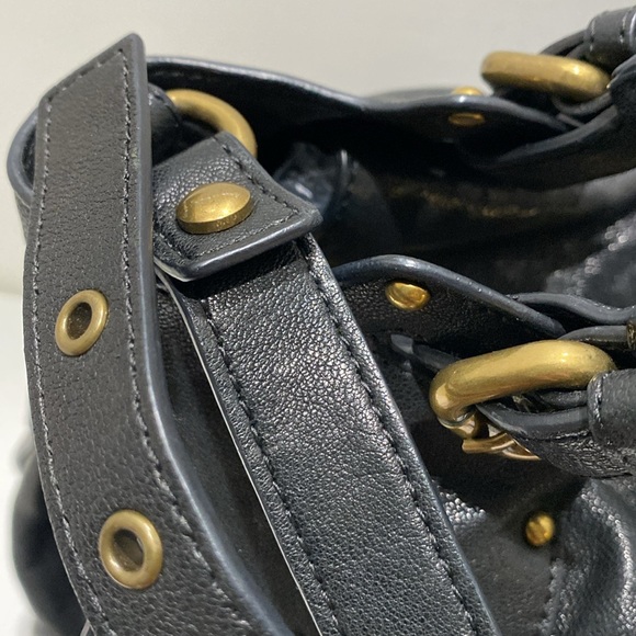 KOOBA “Hailey” Black Leather Satchel/ Shoulder Bag - Picture 6 of 14